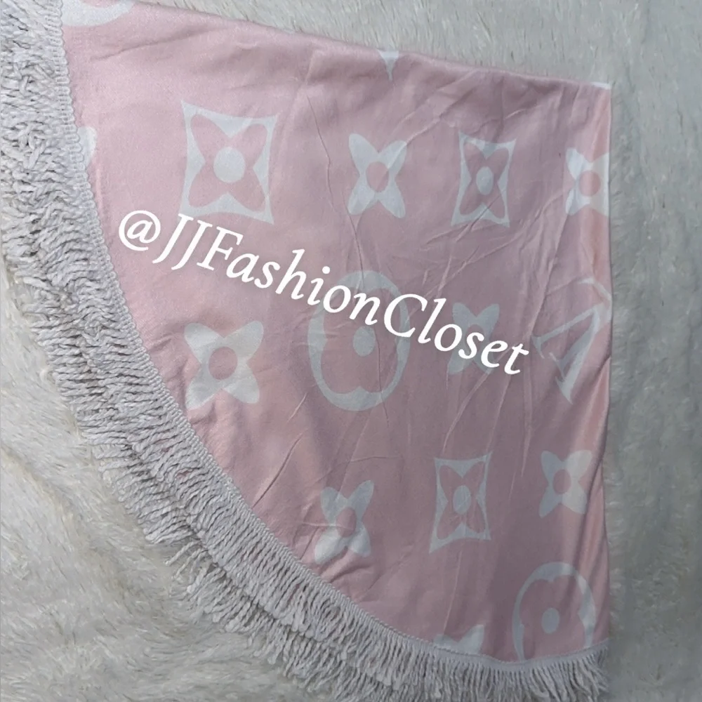 NIP Pink Patterned Beach Towel
